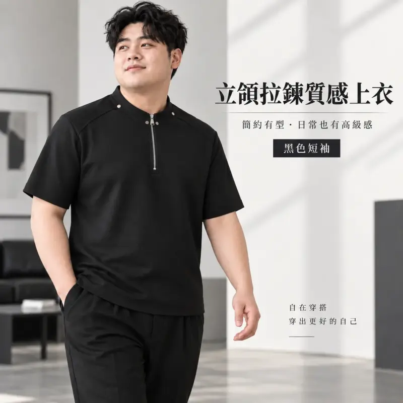 立領拉鍊上衣 縮圖 2