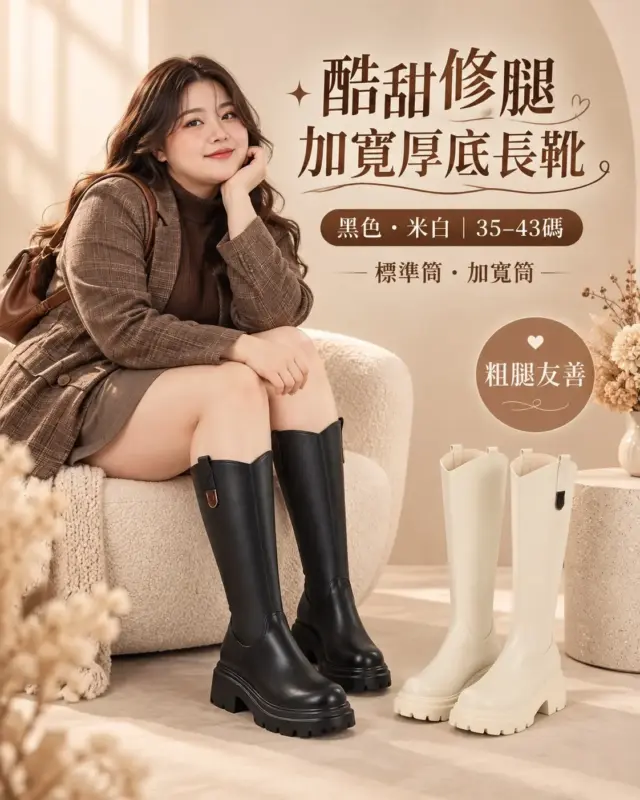 Sweet & Edgy Leg-Lengthening Wide-Leg Chunky-Heel Boots