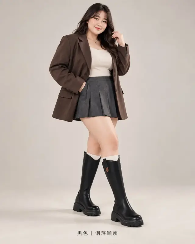 Sweet & Edgy Leg-Lengthening Wide-Leg Chunky-Heel Boots thumbnail 3