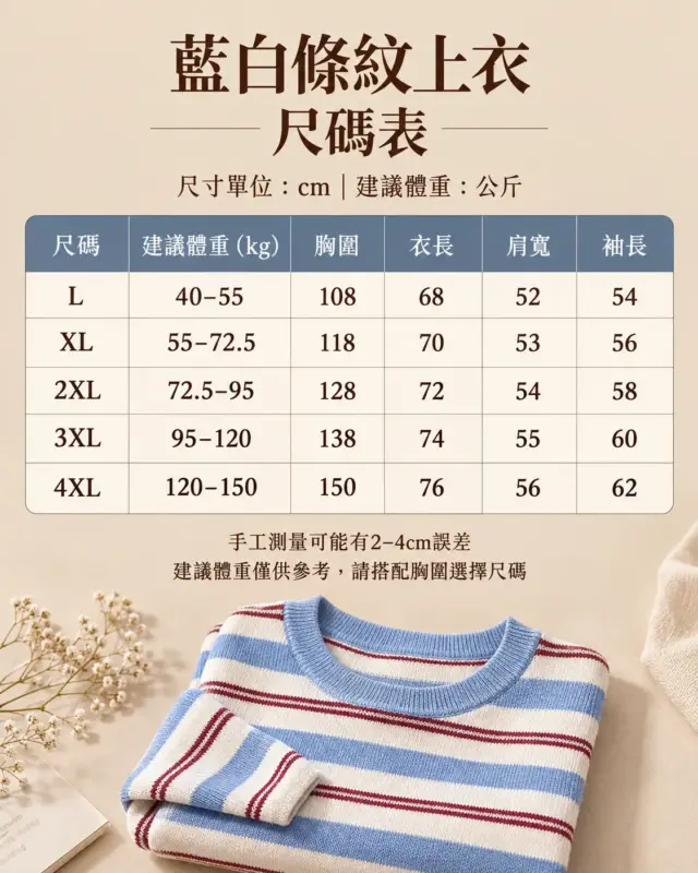 藍白條紋上衣 縮圖 4
