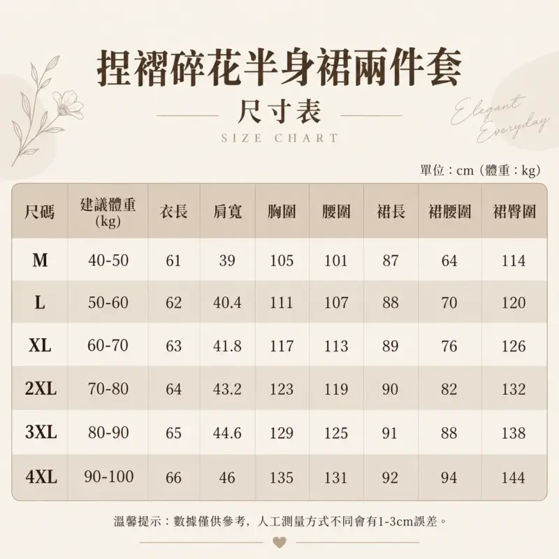 捏褶碎花半身裙兩件套 縮圖 5