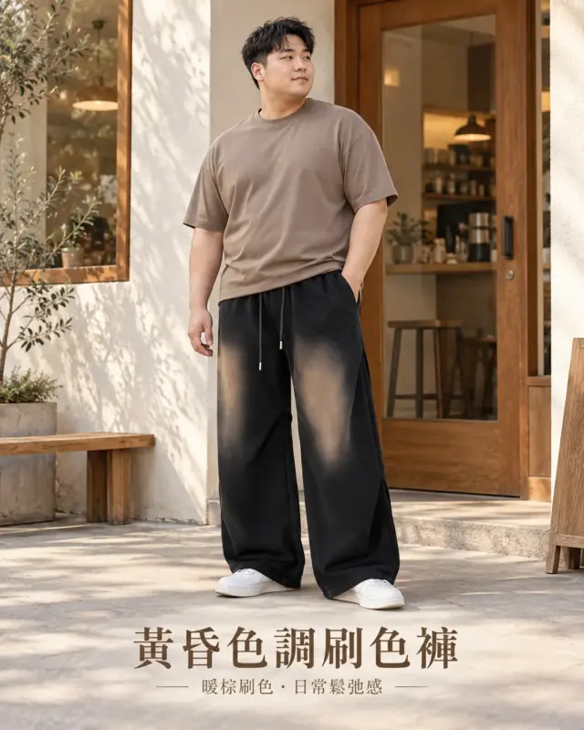 黃昏色調刷色褲 縮圖 3