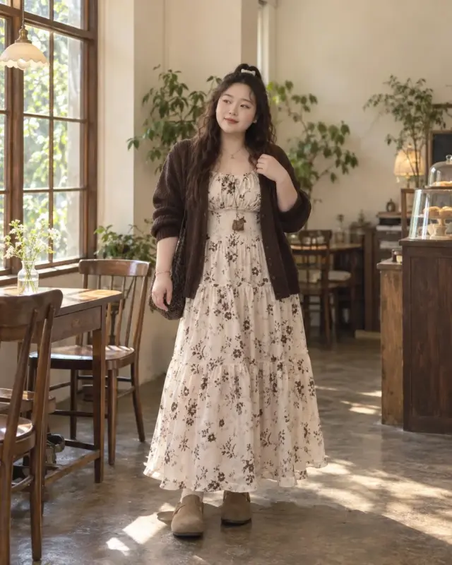 暮森花語吊帶洋裝兩件套 縮圖 3