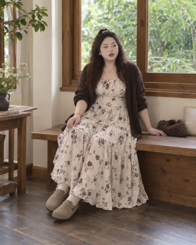 暮森花語吊帶洋裝兩件套 縮圖 2