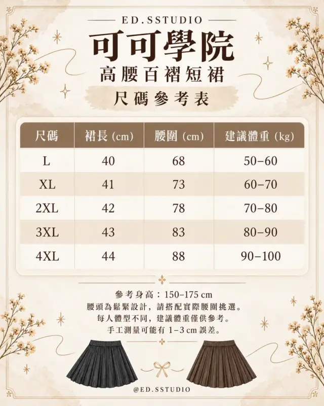 可可學院高腰百褶短裙 縮圖 4