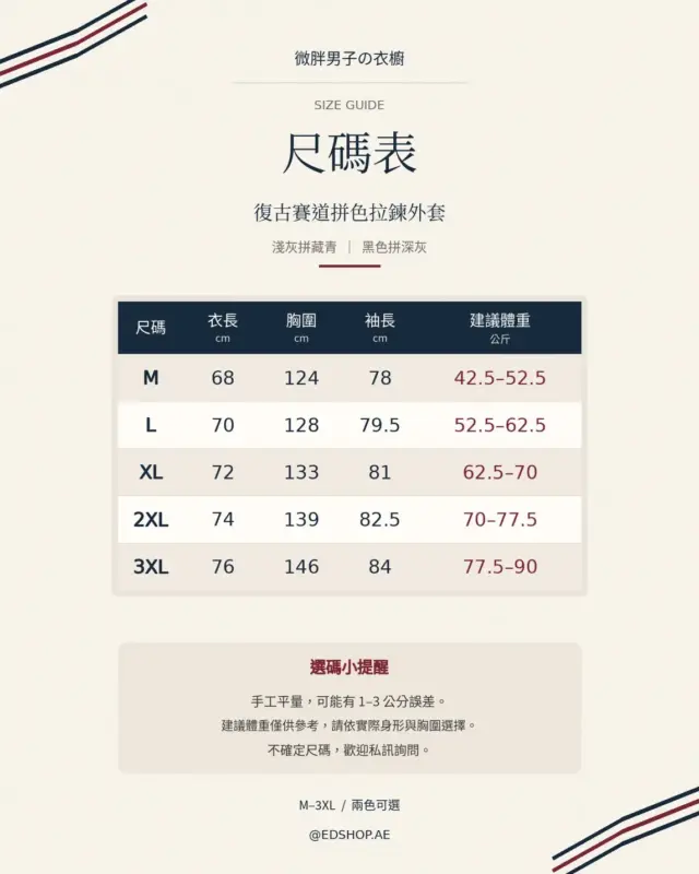 復古賽道拼色拉鏈外套 縮圖 5