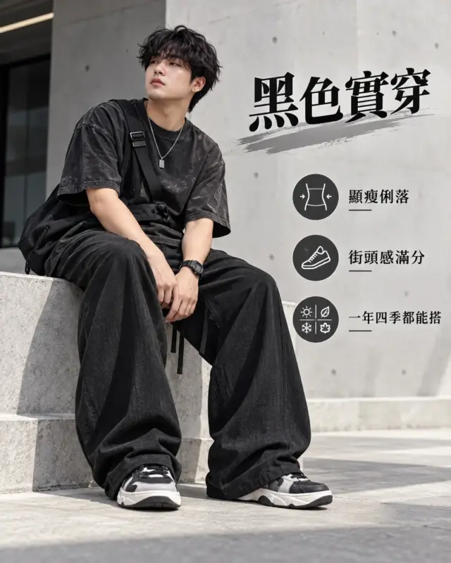 竹韻垂墜氣球寬褲 縮圖 4