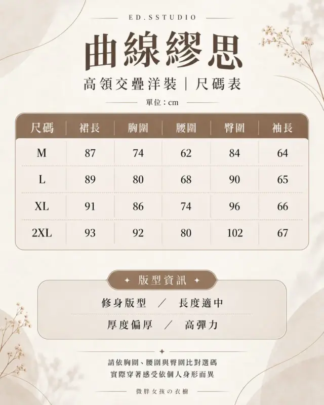 曲線繆思高領交疊洋裝 縮圖 6