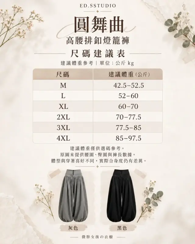 圓舞曲高腰排扣燈籠褲 縮圖 4