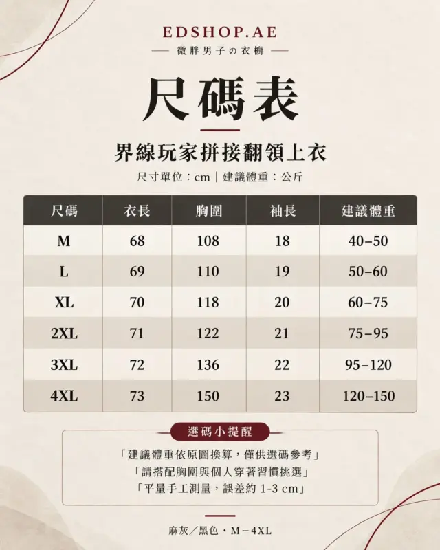 界線玩家拼接翻領上衣 縮圖 4